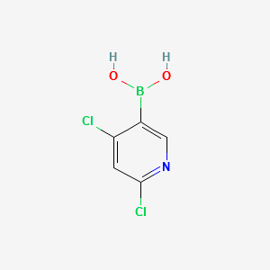B-(4,6-dichloro-3-pyridinyl)boronicacid structure, CAS 1070893-11-6