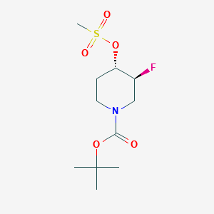 Trans-tert-Butyl3-fluoro-4-(methylsulfonyloxy)piperidine-1-carboxylate structure, CAS 1070896-84-2