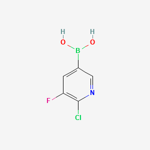 6-Chloro-5-fluoropyridine-3-boronicacid structure, CAS 1072946-66-7