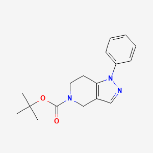 5-Boc-1-Phenyl-1,4,6,7-tetrahydropyrazolo[4,3-c]pyridine structure, CAS 1075729-08-6