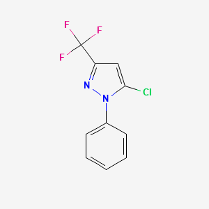 5-Chloro-1-phenyl-3-trifluoromethyl-1H-pyrazole structure, CAS 1076197-51-7