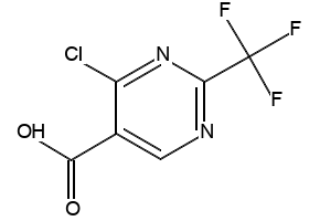 4-Chloro-2-(trifluoromethyl)pyrimidine-5-carboxylicacid structure, CAS 1076197-55-1