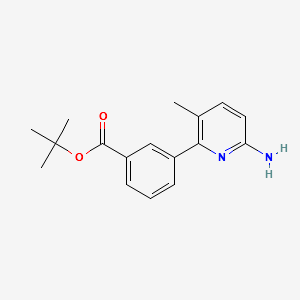 3-(6-Amino-3-methyl-pyridin-2-yl)-benzoicacidtert-butylester structure, CAS 1083057-14-0