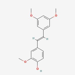 (E)-4'-hydroxy-3,5,3'-Trimethoxystilbene structure, CAS 108957-72-8
