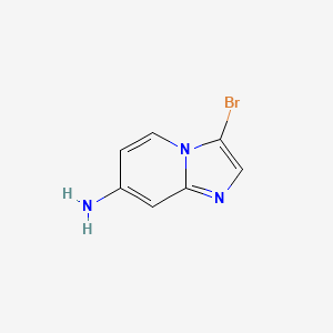 3-Bromoimidazo[1,2-a]pyridin-7-amine structure, CAS 1092352-46-9