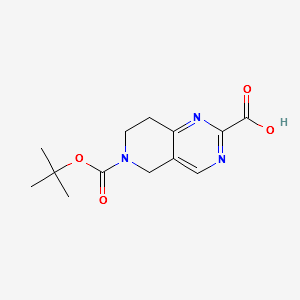 6-(Tert-Butoxycarbonyl)-5,6,7,8-tetrahydropyrido[4,3-d]pyrimidine-2-carboxylicacid structure, CAS 1092352-58-3