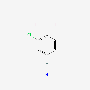 3-Chloro-4-(trifluoromethyl)benzonitrile structure, CAS 1092460-79-1