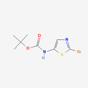(2-Bromo-thiazol-5-yl)-carbamicacidtert-butylester structure, CAS 1094070-77-5