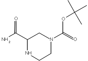 Tert-butyl3-carbamoylpiperazine-1-carboxylate structure, CAS 112257-24-6