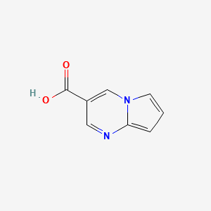 Pyrrolo[1,2-a]pyrimidine-3-carboxylicacid structure, CAS 112766-33-3