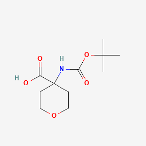 4-N-Boc-Amino-4-carboxytetrahydropyran structure, CAS 172843-97-9
