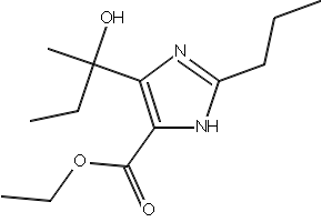 4-(1-Hydroxy-1-Methylpropyl)-2-propyl-1H-Imidazole-5-carboxylicacidethylester structure, CAS 172875-53-5