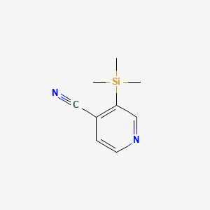 3-(Trimethylsilyl)pyridine-4-carbonitrile structure, CAS 17379-38-3