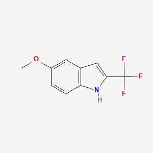 5-Methoxy-2-trifluoromethylindole structure, CAS 174734-34-0