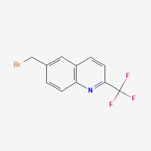 6-(Bromomethyl)-2-(trifluoromethyl)quinoline structure, CAS 175203-72-2