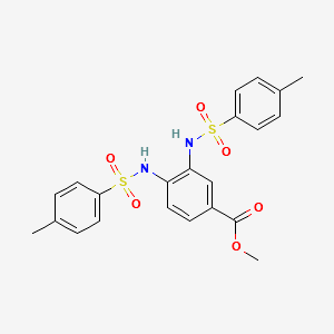 Methyl3,4-di[[(4-Methylphenyl)sulfonyl]amino]benzoate structure, CAS 175204-19-0