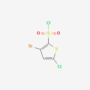 3-Bromo-5-chlorothiophene-2-sulfonylchloride structure, CAS 175205-72-8