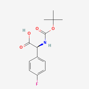 (S)-N-Boc-4-fluorophenylglycine structure, CAS 142186-36-5