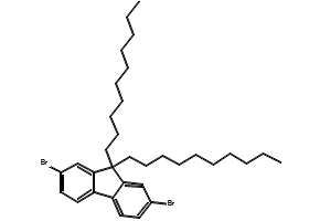 2,7-Dibromo-9,9-didecylfluorene structure, CAS 175922-78-8