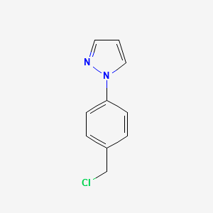 1-[4-(Chloromethyl)phenyl]-1h-pyrazolehydrochloride structure, CAS 143426-52-2