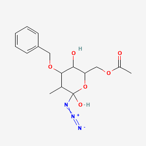 Methyl-azido-2-deoxy-3-O-(phenylMethyl)-alpha-D-glucopyranoside6-acetate structure, CAS 175978-56-0