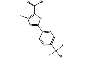 2-(4-(Trifluoromethyl)phenyl)-4-methylthiazole-5-carboxylicacid structure, CAS 144059-86-9