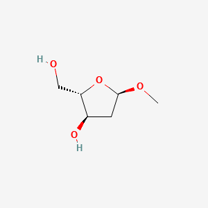Methyl-2-deoxy-alpha-L-erythro-pentofuranose structure, CAS 144301-84-8