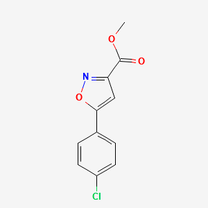 Methyl5-(4-chlorophenyl)isoxzole-3-carboxylate structure, CAS 176593-36-5