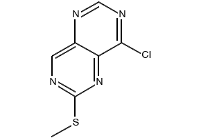 4-Chloro-6-(methylthio)pyrimido[5,4-d]pyrimidine structure, CAS 176637-10-8
