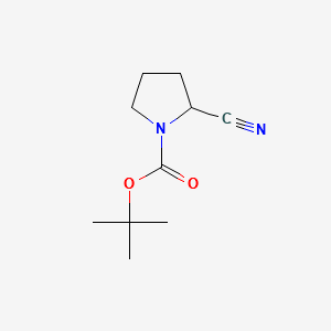 (R)-1-Boc-2-cyanopyrrolidine structure, CAS 144688-70-0