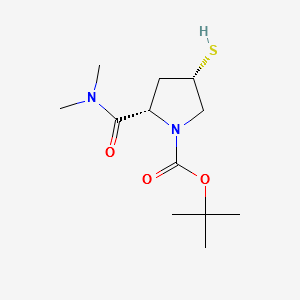 (2S-Cis)-2-(Dimethylamino)carbonyl-4-mercapto-1,1-Dimethylester1-pyrrolidinecarboxylicacid structure, CAS 177615-44-0