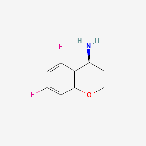 (S)-5,7-Difluorochroman-4-amine structure, CAS 1212993-64-0