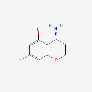 (R)-5,7-Difluorochroman-4-amine structure, CAS 1213103-28-6