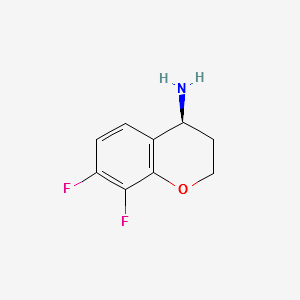 (S)-7,8-Difluorochroman-4-amine structure, CAS 1213161-36-4