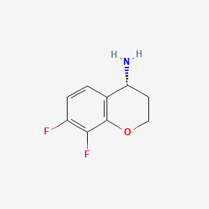 (R)-7,8-Difluorochroman-4-amine structure, CAS 1213550-52-7