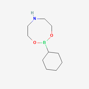 Cyclohexylboronicaciddiethanolamineester structure, CAS 122035-40-9