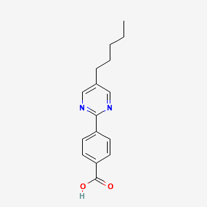 5-Pentylpyrimidine-2-yl-4-benzoicacid structure, CAS 123704-47-2