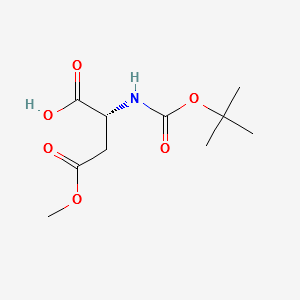 D-Asparticacid,N-[(1,1-dimethylethoxy)carbonyl]-,4-methylester structure, CAS 124184-67-4