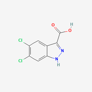 5,6-Dichloro-3-(1H)-indazolecarboxylicacid structure, CAS 124459-91-2