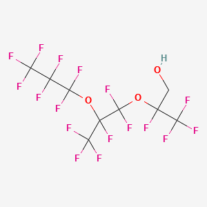1H,1H-2,5-Bis(trifluoromethyl)-3,6-dioxaperfluorononanol structure, CAS 14548-74-4