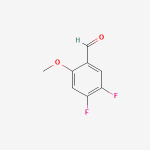 4,5-Difluoro-2-methoxybenzaldehyde structure, CAS 145742-34-3