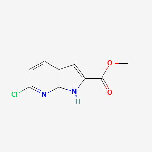 Methyl6-chloro-1H-pyrrolo[2,3-b]pyridine-2-carboxylate structure, CAS 1140512-58-8