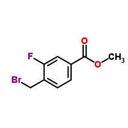 4-Bromomethyl-3-fluorobenzoicacidmethylester structure, CAS 128577-47-9