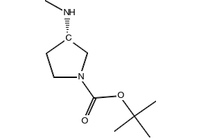 (S)-1-Boc-3-(methylamino)pyrrolidine structure, CAS 147081-59-2