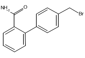 4'-(Bromomethyl)biphenyl-2-carboxamide structure, CAS 147404-72-6