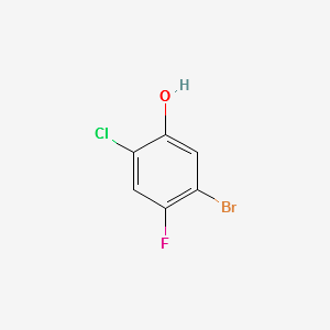 5-Bromo-2-Chloro-4-fluorophenol structure, CAS 148254-32-4