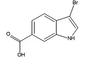 3-Bromo-1H-indole-6-carboxylicacid structure, CAS 219508-19-7