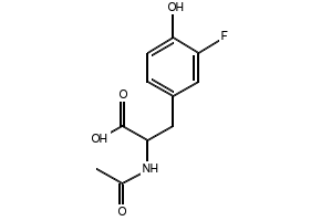 2-Acetylamino-3-(3-fluoro-4-hydroxy-phenyl)-propionicacid structure, CAS 219858-64-7