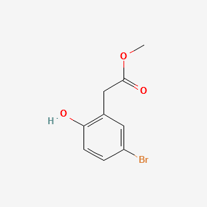 Methyl2-(5-bromo-2-hydroxyphenyl)acetate structure, CAS 220801-66-1