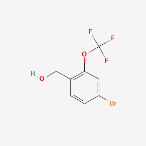 (4-Bromo-2-(trifluoromethoxy)phenyl)methanol structure, CAS 220996-81-6